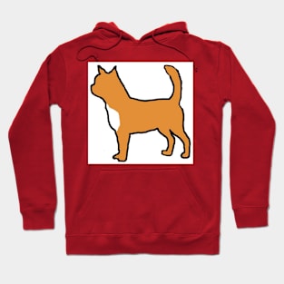 chihuahua red silhouette Hoodie